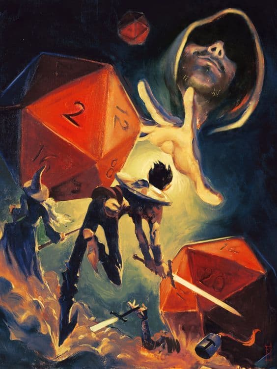 Des joueurs autour d'une table de jeu de rôle